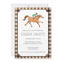 Fiesta de Derby de Gingham Marrón