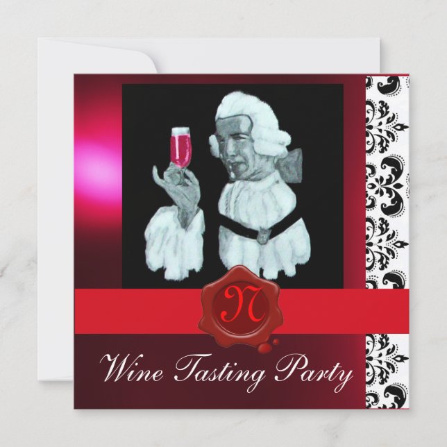 Invitación Fiesta DE DESAYUNO DE VINOS DE ALMELIER MONOGRAMA  (Anverso)