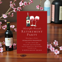 Invitación Fiesta de Despedida de Jubilación de Botella de Vi