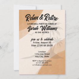 Invitación Fiesta de despedida de la compañía de retiro y ret