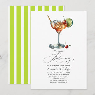 Invitación Fiesta de Despedida de Soltera Acid Lime Margs & M