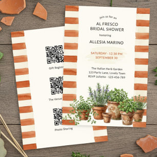 Invitación Fiesta de Despedida de Soltera Al Fresco de Terrac
