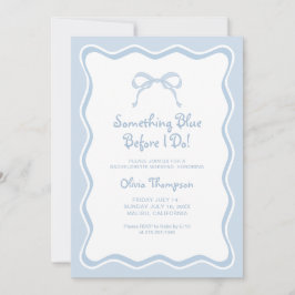 Invitación Fiesta de Despedida de Soltera Algo Azul