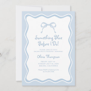 Invitación Fiesta de Despedida de Soltera Algo Azul