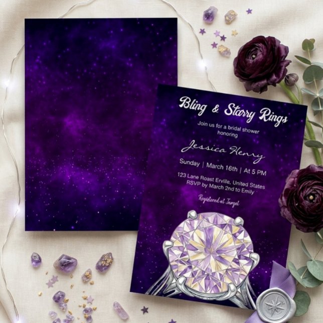 Invitación Fiesta de Despedida de Soltera Anillo de Diamante  (Subido por el creador)