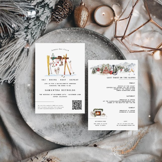 Invitación Fiesta de Despedida de Soltera Après-Ski (Subido por el creador)