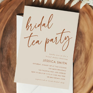 Invitación Fiesta de Despedida de Soltera Boho Moderno de Ter