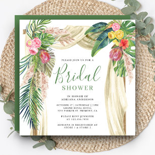 Invitación Fiesta de Despedida de Soltera Boho Pampas Arco Pl