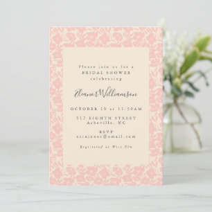 Invitación Fiesta de Despedida de Soltera Boho Vintage Rosa E