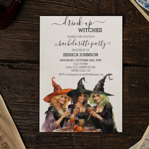 Invitación Fiesta de Despedida de Soltera Brujas Halloween