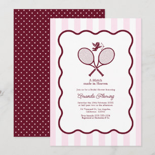 Invitación Fiesta de Despedida de Soltera Burgundy & Blush Pr