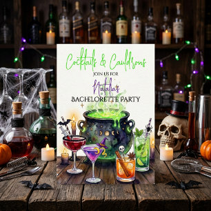 Invitación Fiesta de Despedida de Soltera Cocktails & Cauldro
