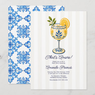 Invitación Fiesta de Despedida de Soltera Cóctel Italiano Cos