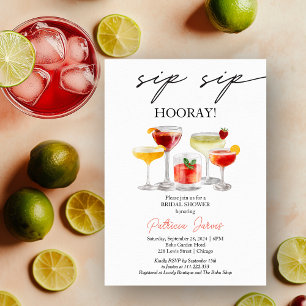 Invitación Fiesta de Despedida de Soltera Cóctel Sip Sip Hurr