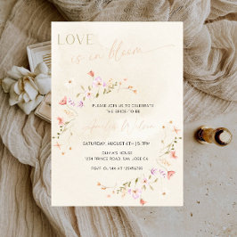 Invitación Fiesta de Despedida de Soltera con Amor en Flor
