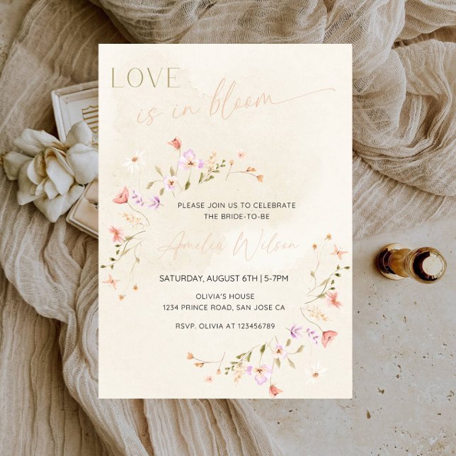 Invitación Fiesta de Despedida de Soltera con Amor en Flor (Subido por el creador)