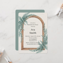 Invitación Fiesta de Despedida de Soltera con Arco de Madera