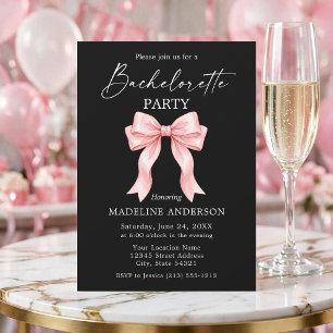 Invitación Fiesta de Despedida de Soltera con Arco Rosa Calig