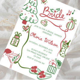 Invitación Fiesta de Despedida de Soltera con Arte de Línea d