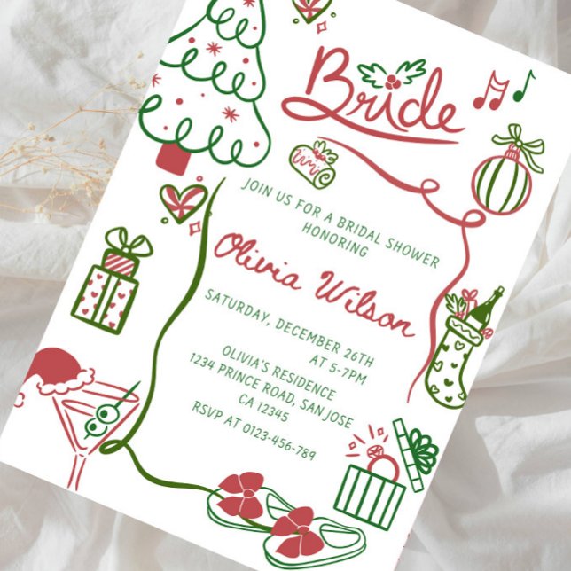 Invitación Fiesta de Despedida de Soltera con Arte de Línea d (Subido por el creador)