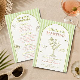 Invitación Fiesta de despedida de soltera con bikinis y marti