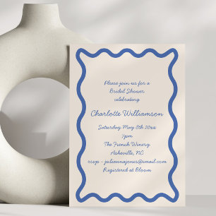 Invitación Fiesta de Despedida de Soltera con Borde Ondulado