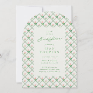 Invitación Fiesta de Despedida de Soltera con Enrejado Floral
