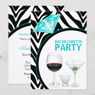 Invitación Fiesta de Despedida de Soltera con Estampado de Ce