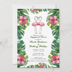 Invitación Fiesta de Despedida de Soltera con Flamencos Rosad