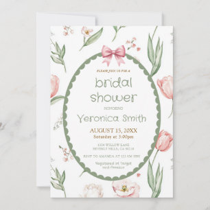 Invitación Fiesta de Despedida de Soltera con Flores de Prima