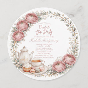 Invitación Fiesta de Despedida de Soltera con Paleta de Rosa