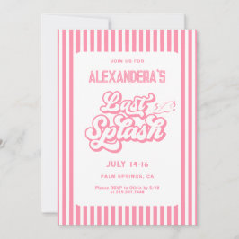 Invitación Fiesta de Despedida de Soltera con Piscina de Últi