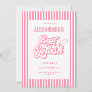 Invitación Fiesta de Despedida de Soltera con Piscina de Últi