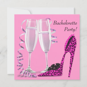 Invitación Fiesta de Despedida de Soltera con Tacones Alto Le