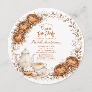 Invitación Fiesta de Despedida de Soltera con Té de Paleta Ma