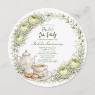 Invitación Fiesta de Despedida de Soltera con Té en Paleta de