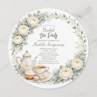 Invitación Fiesta de Despedida de Soltera con Té en Paleta Ve