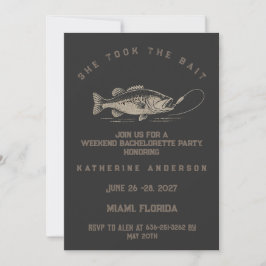 Invitación Fiesta de Despedida de Soltera con Tema de Pesca P