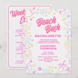 Invitación Fiesta de Despedida de Soltera con Tema de Playa D
