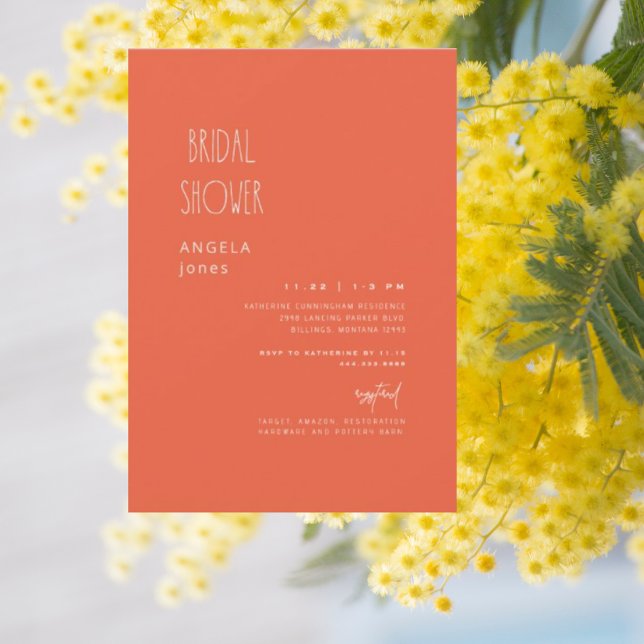Invitación Fiesta de Despedida de Soltera Contemporánea de Na (Subido por el creador)