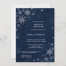 Invitación Fiesta de Despedida de Soltera Copos de Nieve de M