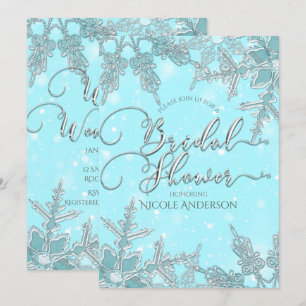 Invitación Fiesta de Despedida de Soltera Copos de Nieve País