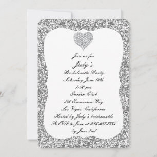 Invitación Fiesta de Despedida de Soltera Corazón de Diamante
