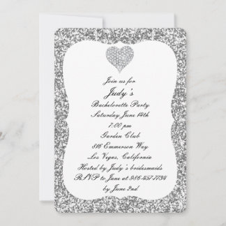Invitación Fiesta de Despedida de Soltera Corazón de Diamante