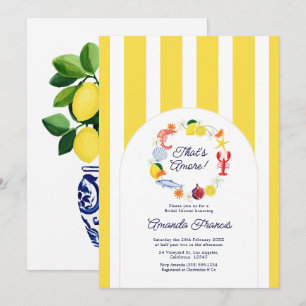 Invitación Fiesta de Despedida de Soltera Costera Italiana Ge