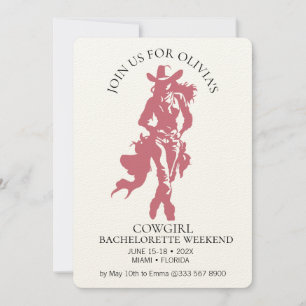 Invitación Fiesta de Despedida de Soltera Cowgirl Crew