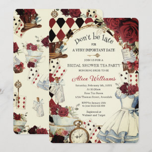 Invitación Fiesta de Despedida de Soltera de Alicia en el Paí