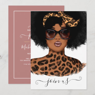 Invitación Fiesta de Despedida de Soltera de Chica Leopardo A
