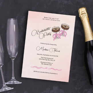 Invitación Fiesta de Despedida de Soltera de Cóctel Martini d