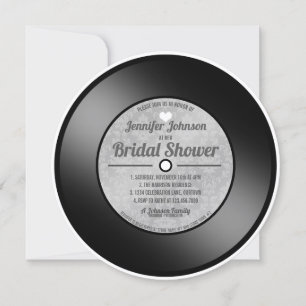 Invitación Fiesta de Despedida de Soltera de Disco de Vinilo